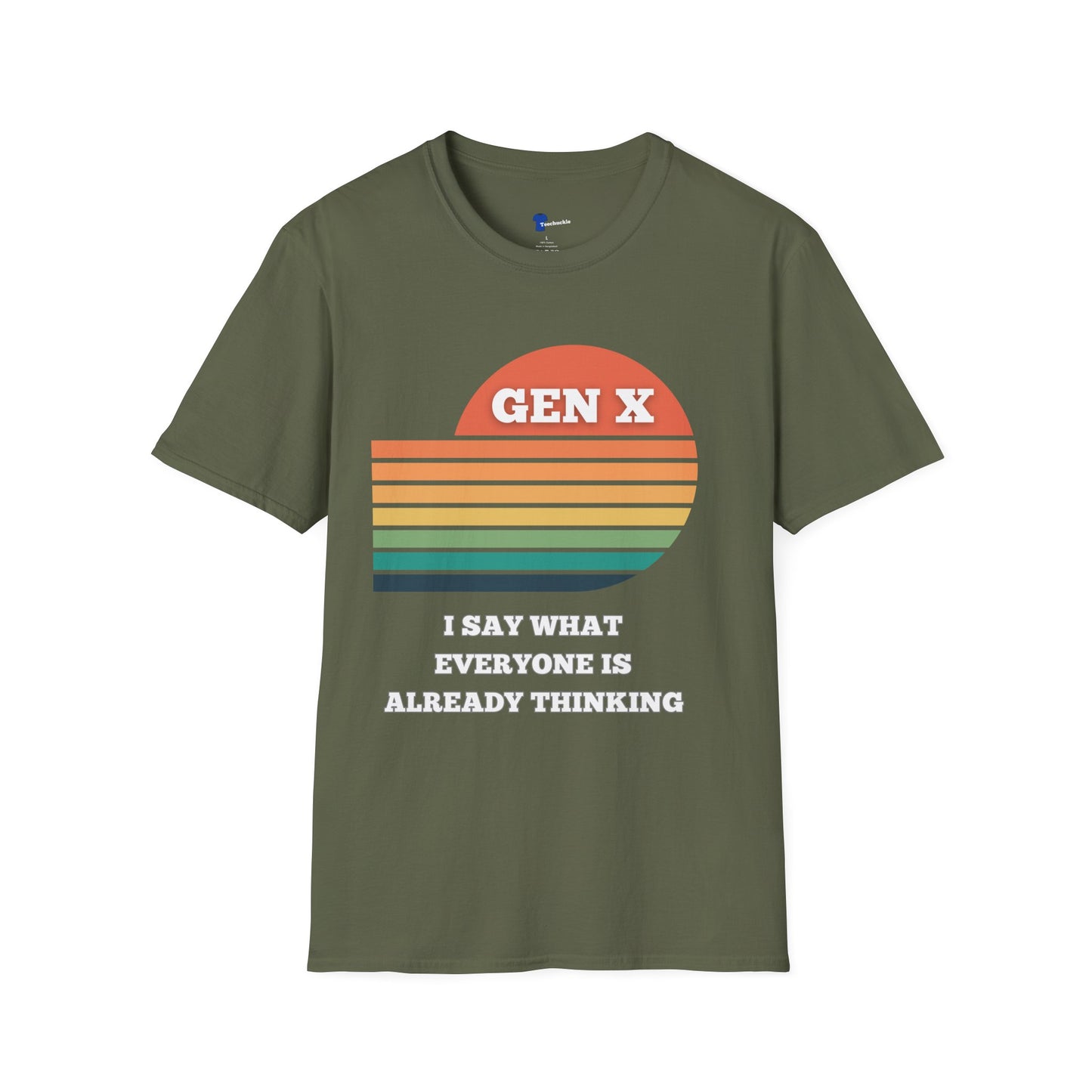 Gen X Retro Sunset T-Shirt | Funny Generation X Attitude Tee | Sarcastic I Say What Everyone Is Thinking Shirt