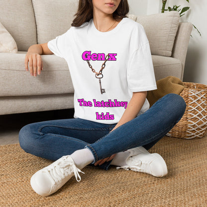 Retro Gen X Latchkey Kids Key T-Shirt | Vintage 1980s Silver Key Tee