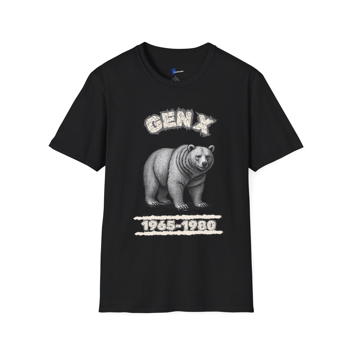 Vintage Gen X Bear T-Shirt, Retro 1965-1980 Generation X Shirt, Distressed Grizzly Bear Graphic Tee, 70s 80s Nostalgia Gift