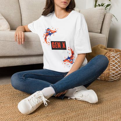 Gen X Shirt Vintage Retro Abstract Splatter Graphic T-Shirt, Generation X Tee, Sarcastic Latchkey Kid Apparel, Streetwear Style Gift