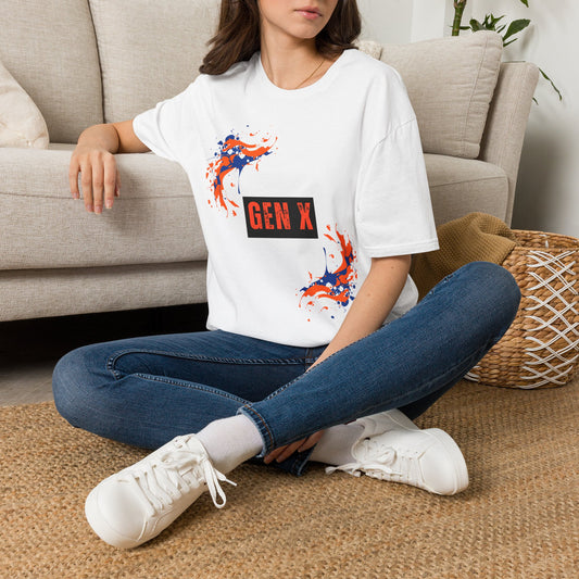 Gen X Shirt Vintage Retro Abstract Splatter Graphic T-Shirt, Generation X Tee, Sarcastic Latchkey Kid Apparel, Streetwear Style Gift