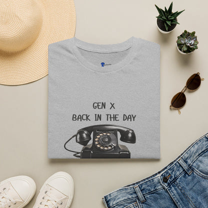 Gen X Rotary Phone T-Shirt | Funny Generation X Nostalgia Tee | Retro 80s Childhood Finger Workout Graphic Shirt