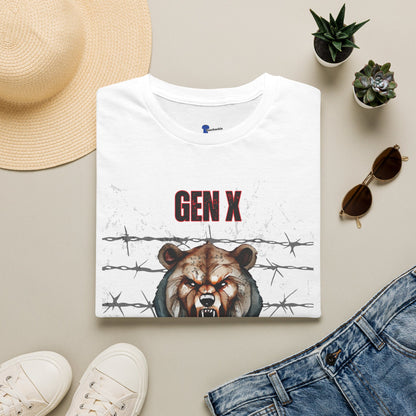 Gen X Dont Poke The Bear Shirt Black Graphic Tee Vintage Generation X T-Shirt Sarcastic 1965-1980 Born Tee Weathered Grunge Streetwear Art