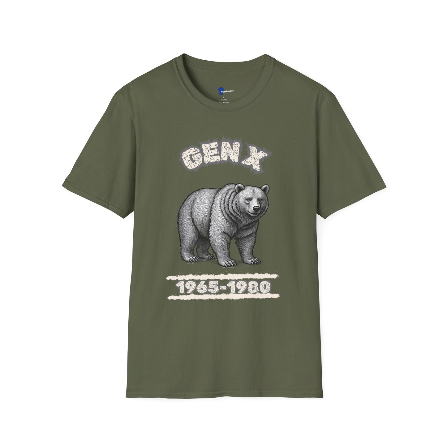 Vintage Gen X Bear T-Shirt, Retro 1965-1980 Generation X Shirt, Distressed Grizzly Bear Graphic Tee, 70s 80s Nostalgia Gift