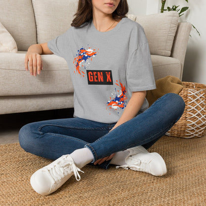 Gen X Shirt Vintage Retro Abstract Splatter Graphic T-Shirt, Generation X Tee, Sarcastic Latchkey Kid Apparel, Streetwear Style Gift