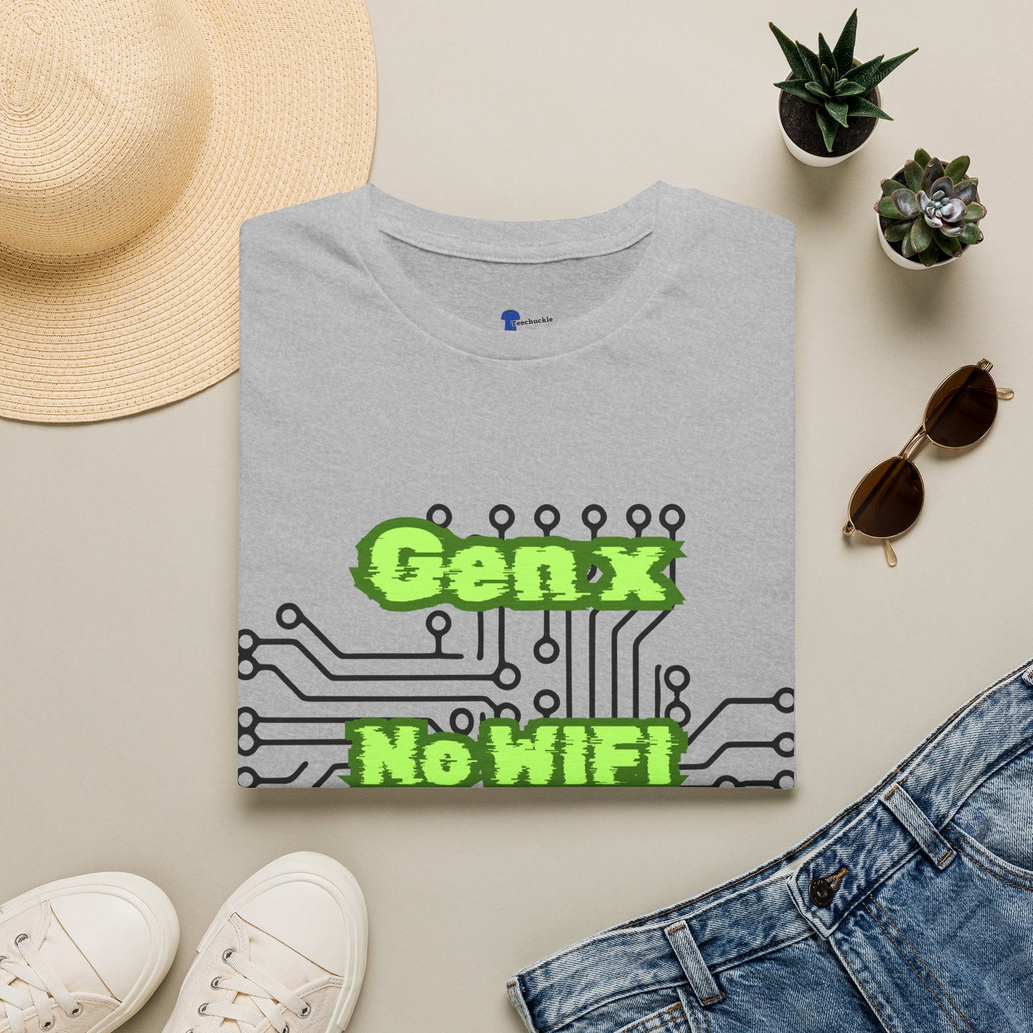 Gen X No WiFi No Problem Shirt, Sarcastic Circuit Board Graphic Tee, Retro Tech TShirt Dark Aesthetic, Cyberpunk Generation X Gift, Funny Computer Nerd Apparel