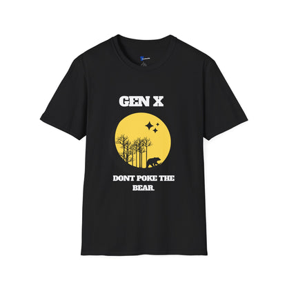 Funny Gen X Dont Poke The Bear Shirt, Sarcastic Generation X T-Shirt, Retro Wilderness Bear Graphic Tee, Outdoor Survivalist Humorous Gift