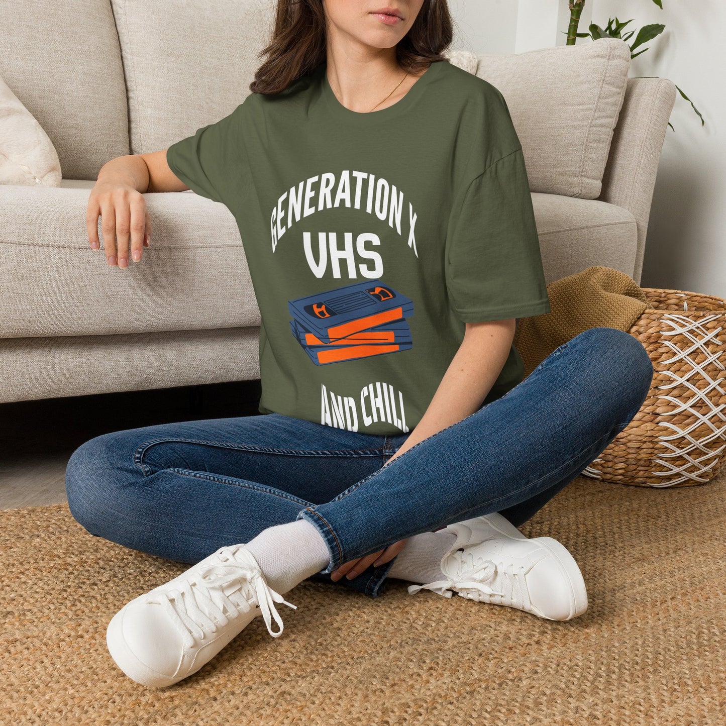 Funny Gen X VHS and Chill T-Shirt - Retro 80s 90s Nostalgia Graphic Tee