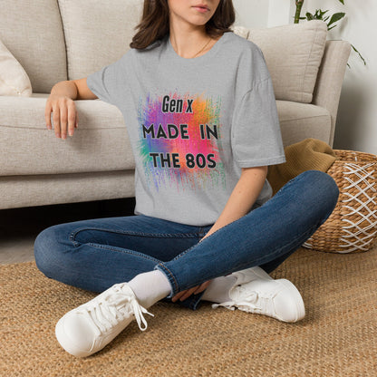 Retro Made in the 80s Gen X T-Shirt - Neon Splatter 1980s Birthday Gift