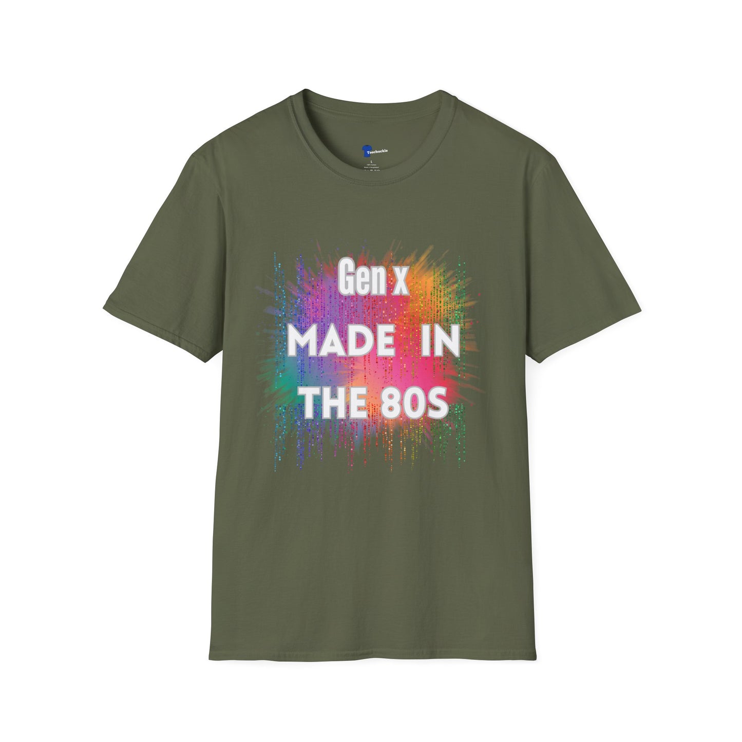 Retro Made in the 80s Gen X T-Shirt - Neon Splatter 1980s Birthday Gift