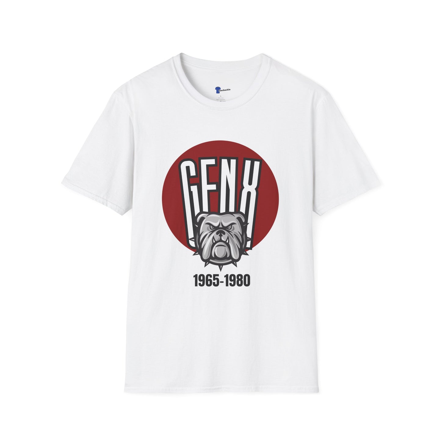 Gen X Bulldog T-Shirt Generation X 1965 1980 Birth Year Graphic Tee Tough Retro Gen X Gift Hardcore Nostalgia Black Apparel Funny Mascot Shirt