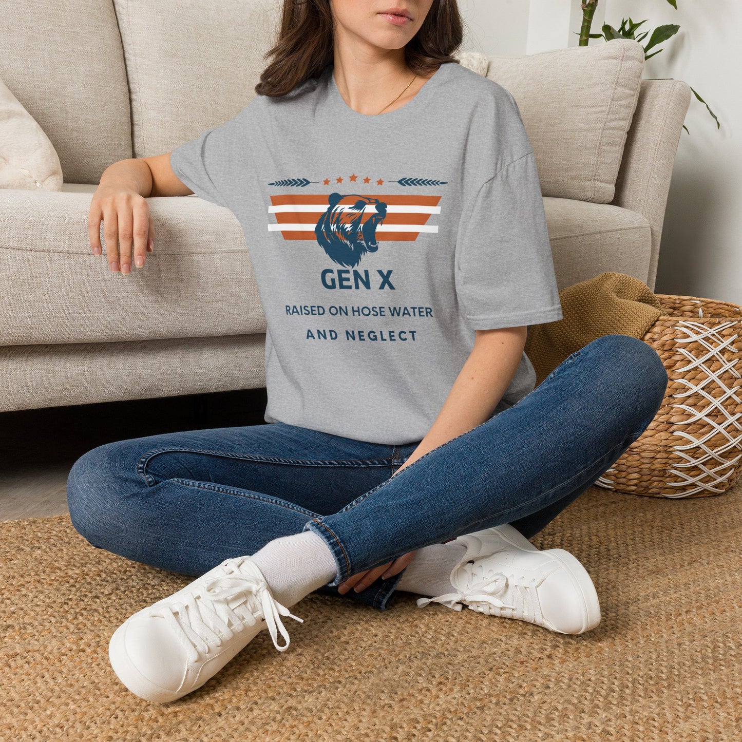 Gen x Raised On Hose Water And Neglect T-shirt,  Bear Tee, Gen X Pride Shirt