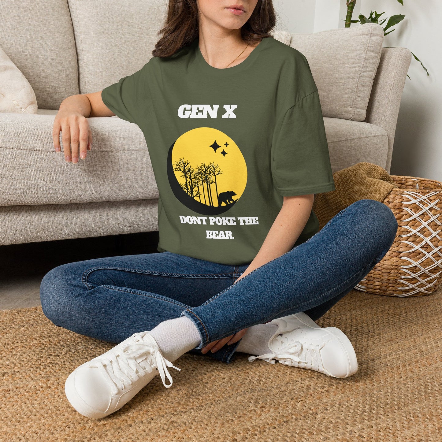 Funny Gen X Dont Poke The Bear Shirt, Sarcastic Generation X T-Shirt, Retro Wilderness Bear Graphic Tee, Outdoor Survivalist Humorous Gift