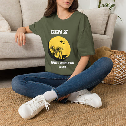 Funny Gen X Dont Poke The Bear Shirt, Sarcastic Generation X T-Shirt, Retro Wilderness Bear Graphic Tee, Outdoor Survivalist Humorous Gift