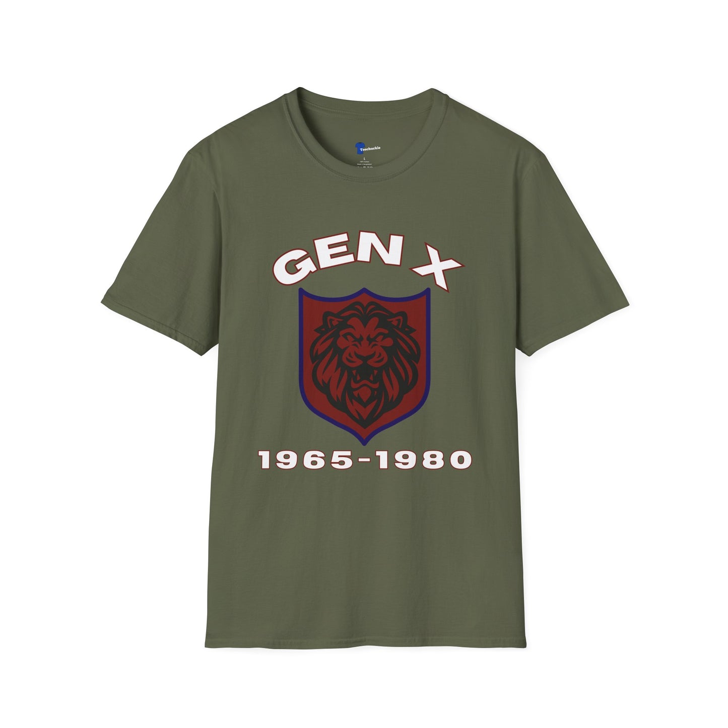 Retro Gen X Lion Crest Shirt, Bold Generation X T-Shirt, 1965-1980 Vintage Shield Graphic Tee, Latchkey Kid Streetwear