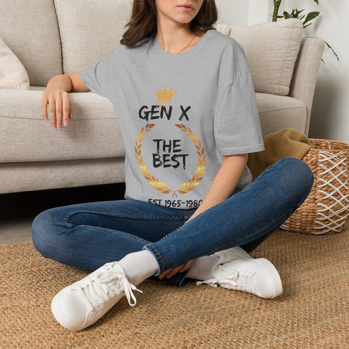 Gen X The Best Generation T-shirt: Retro Laurel Wreath Graphic Tee