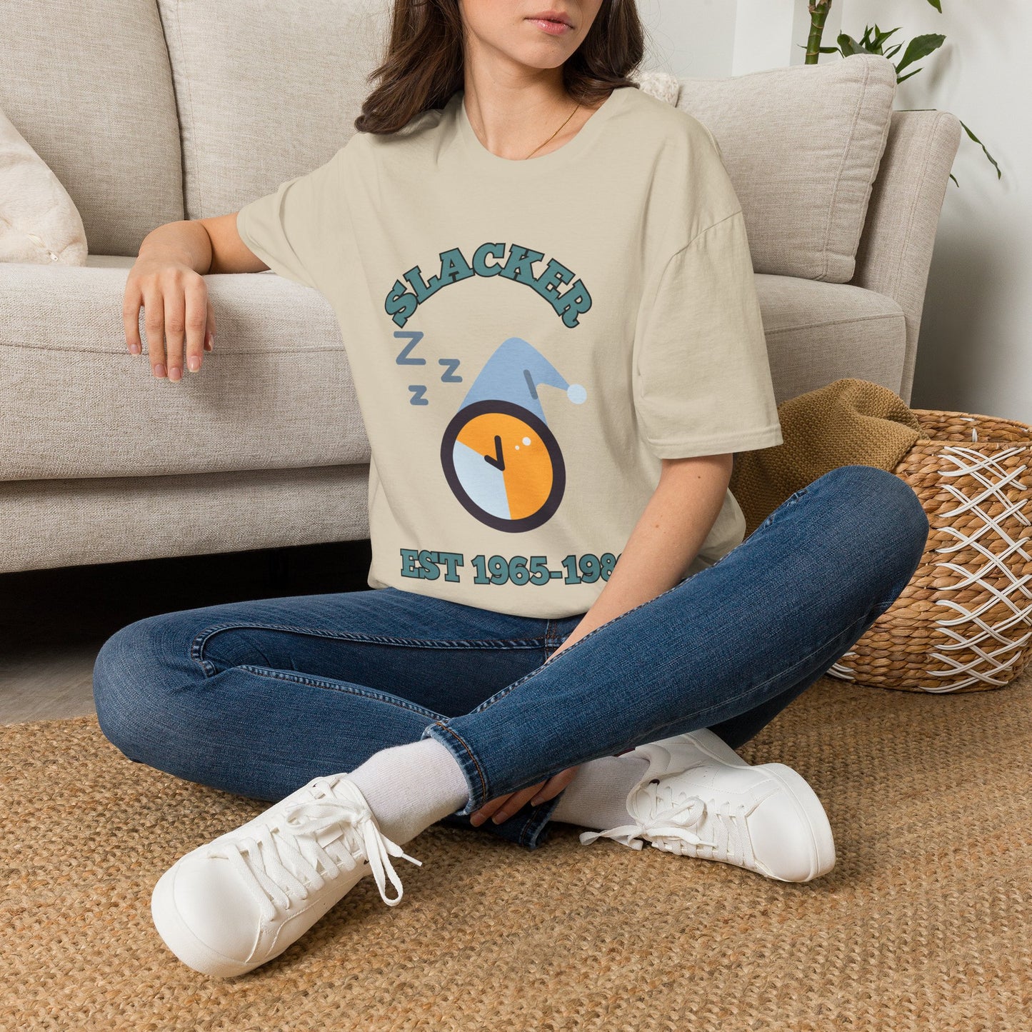 Vintage Gen X Slacker Shirt, Retro 1965-1980 Graphic T-Shirt, 90s Grunge Aesthetic Tee, Funny Generation Birthday Gift, Sarcastic Nostalgia Apparel, Cozy Couch Sleeping Clock Top