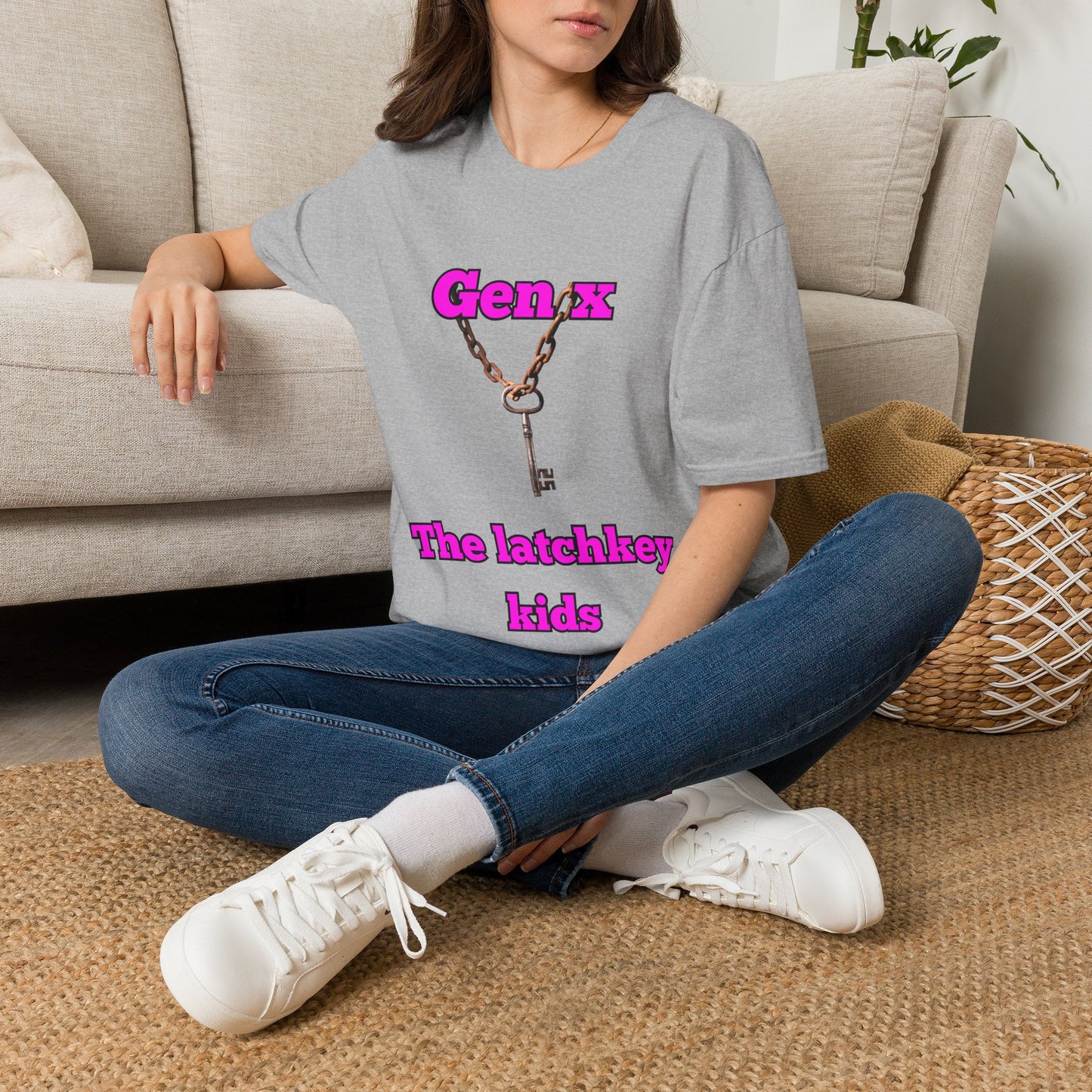 Retro Gen X Latchkey Kids Key T-Shirt | Vintage 1980s Silver Key Tee