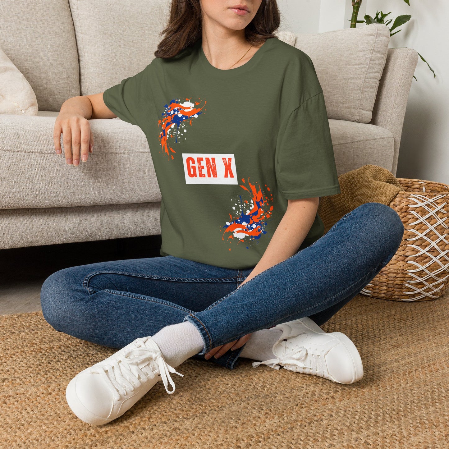Gen X Shirt Vintage Retro Abstract Splatter Graphic T-Shirt, Generation X Tee, Sarcastic Latchkey Kid Apparel, Streetwear Style Gift