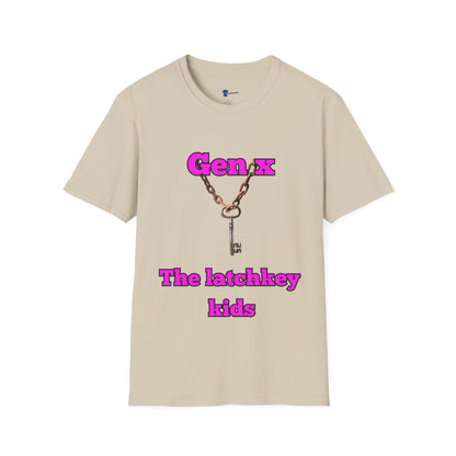 Retro Gen X Latchkey Kids Key T-Shirt | Vintage 1980s Silver Key Tee