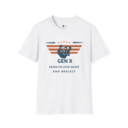 Gen x Raised On Hose Water And Neglect T-shirt,  Bear Tee, Gen X Pride Shirt