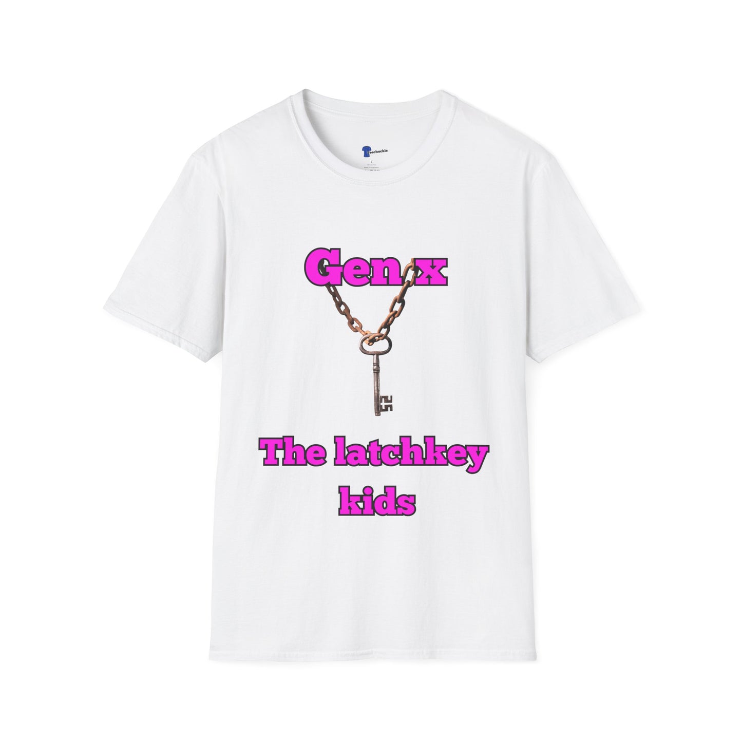 Retro Gen X Latchkey Kids Key T-Shirt | Vintage 1980s Silver Key Tee
