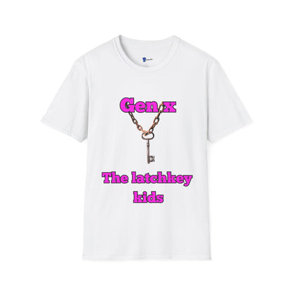 Retro Gen X Latchkey Kids Key T-Shirt | Vintage 1980s Silver Key Tee