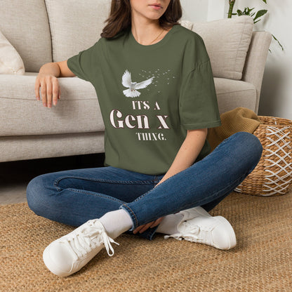 Gen X shirt, Its a Gen X Thing Graphic Tee, Vintage Generation X T-shirt, Retro 80s Nostalgia Gift, Cool Aesthetic Bird T-shirt
