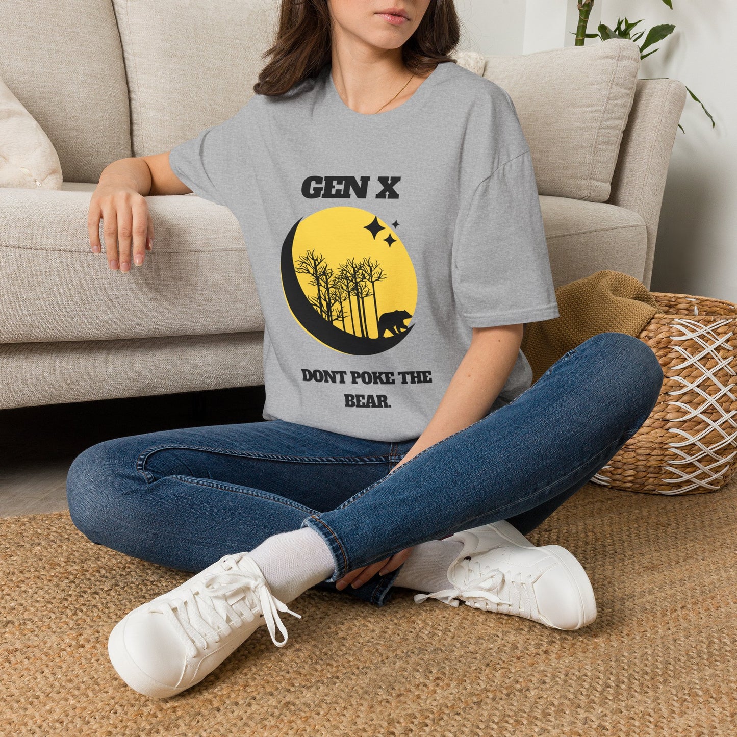 Funny Gen X Dont Poke The Bear Shirt, Sarcastic Generation X T-Shirt, Retro Wilderness Bear Graphic Tee, Outdoor Survivalist Humorous Gift