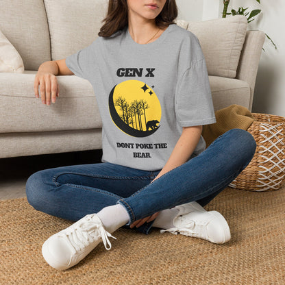Funny Gen X Dont Poke The Bear Shirt, Sarcastic Generation X T-Shirt, Retro Wilderness Bear Graphic Tee, Outdoor Survivalist Humorous Gift