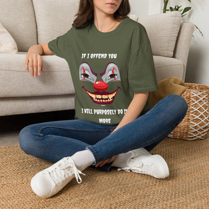 Gen X Clown Shirt. If I Offend You, I Will Purposely Do It More Tee. 80s 90s Nostalgia Retro T-shirt. Unisex Gift Shirt.