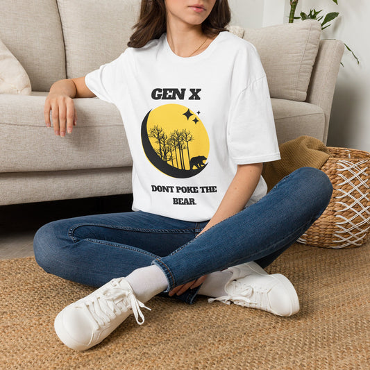 Funny Gen X Dont Poke The Bear Shirt, Sarcastic Generation X T-Shirt, Retro Wilderness Bear Graphic Tee, Outdoor Survivalist Humorous Gift