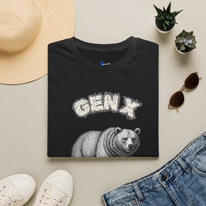 Vintage Gen X Bear T-Shirt, Retro 1965-1980 Generation X Shirt, Distressed Grizzly Bear Graphic Tee, 70s 80s Nostalgia Gift