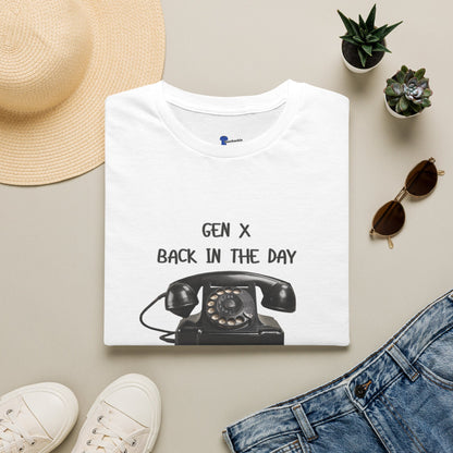 Gen X Rotary Phone T-Shirt | Funny Generation X Nostalgia Tee | Retro 80s Childhood Finger Workout Graphic Shirt