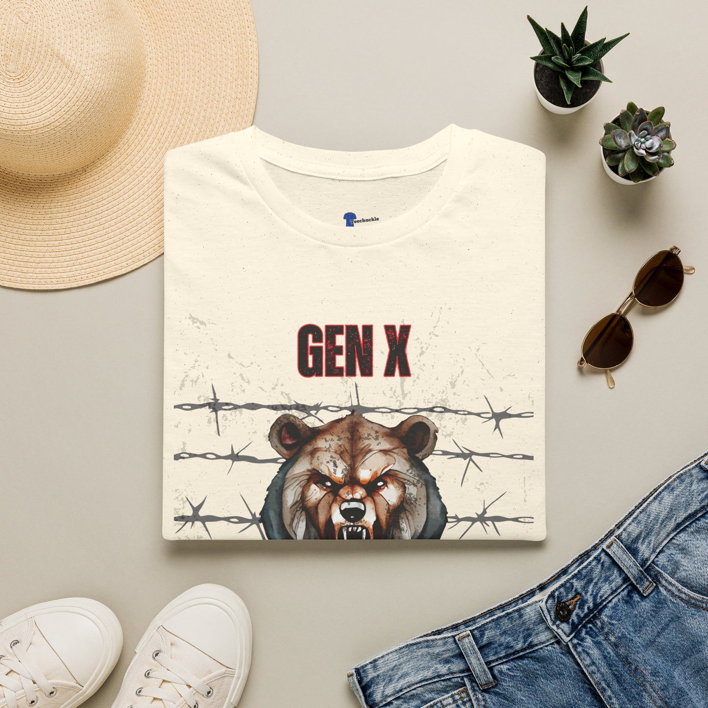 Gen X Dont Poke The Bear Shirt Black Graphic Tee Vintage Generation X T-Shirt Sarcastic 1965-1980 Born Tee Weathered Grunge Streetwear Art