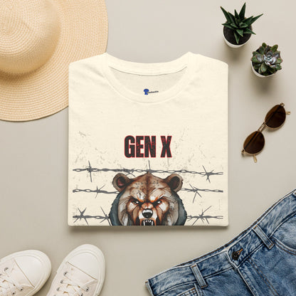 Gen X Dont Poke The Bear Shirt Black Graphic Tee Vintage Generation X T-Shirt Sarcastic 1965-1980 Born Tee Weathered Grunge Streetwear Art