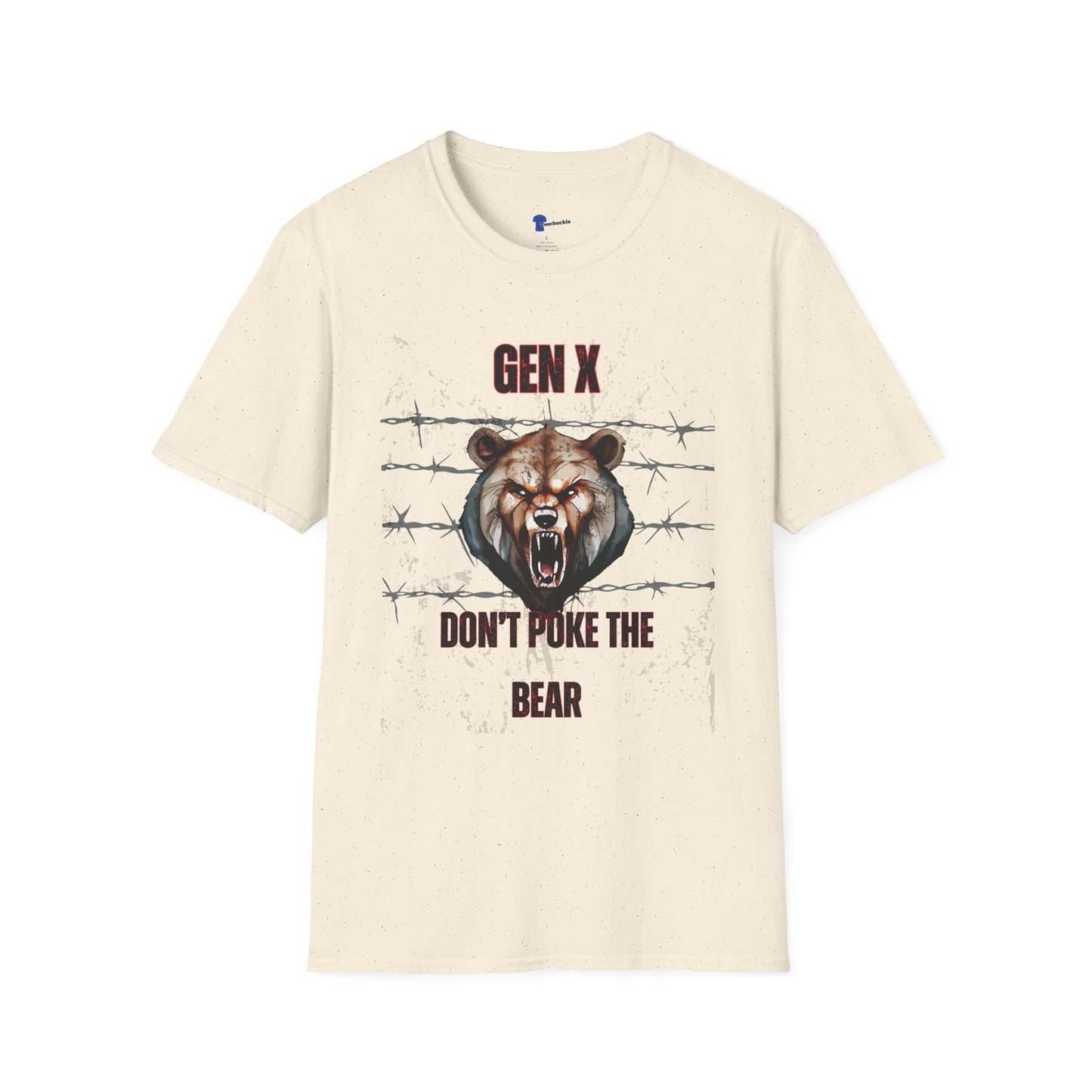 Gen X Dont Poke The Bear Shirt Black Graphic Tee Vintage Generation X T-Shirt Sarcastic 1965-1980 Born Tee Weathered Grunge Streetwear Art