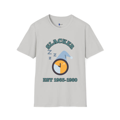 Vintage Gen X Slacker Shirt, Retro 1965-1980 Graphic T-Shirt, 90s Grunge Aesthetic Tee, Funny Generation Birthday Gift, Sarcastic Nostalgia Apparel, Cozy Couch Sleeping Clock Top