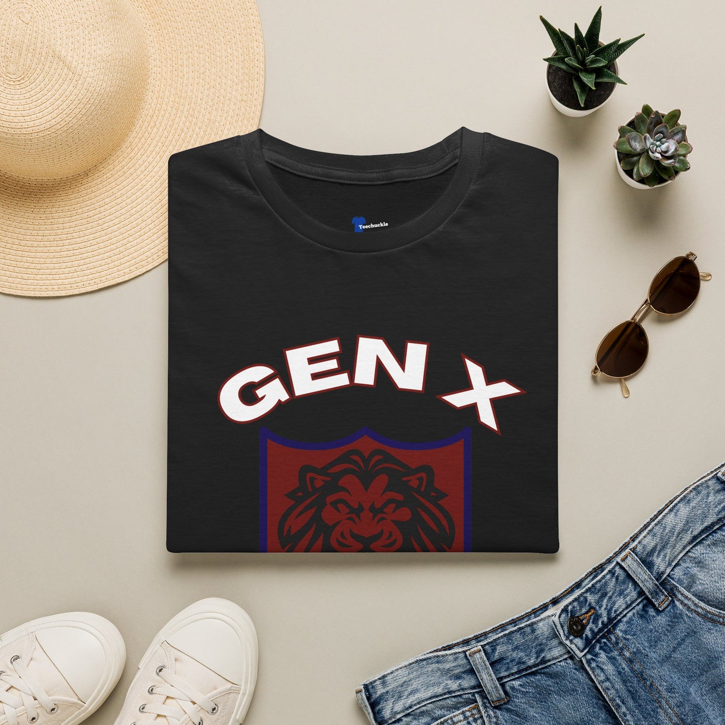 Retro Gen X Lion Crest Shirt, Bold Generation X T-Shirt, 1965-1980 Vintage Shield Graphic Tee, Latchkey Kid Streetwear