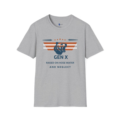 Gen x Raised On Hose Water And Neglect T-shirt,  Bear Tee, Gen X Pride Shirt